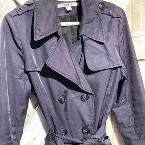 Dkny navy blue trench coat